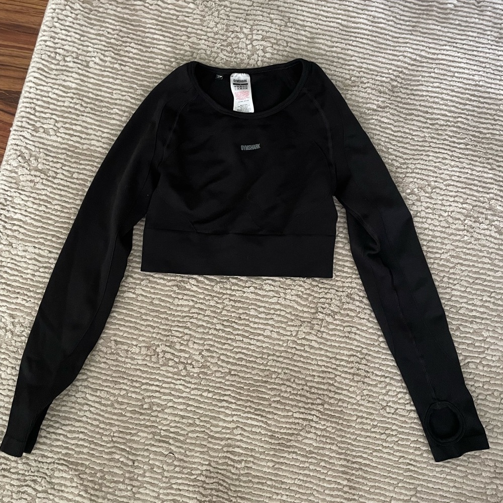Gymshark black crop top size S